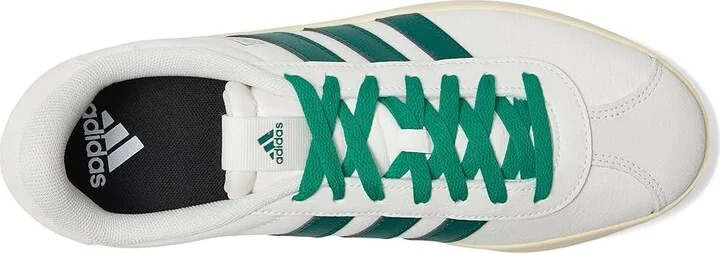adidas VL Court 3.0 Men's Shoes White/Collegiate Green/Court Green : 12 D - Medium, Leather - Image 2