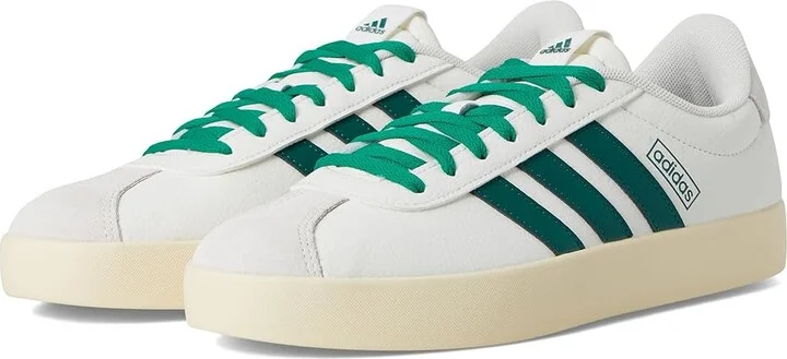 adidas VL Court 3.0 Men's Shoes White/Collegiate Green/Court Green : 12 D - Medium, Leather