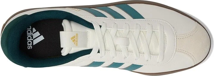 adidas VL Court 3.0 Men's Shoes White/Preloved Teal/Aurora Ivy : 14 D - Medium, Leather - Image 2