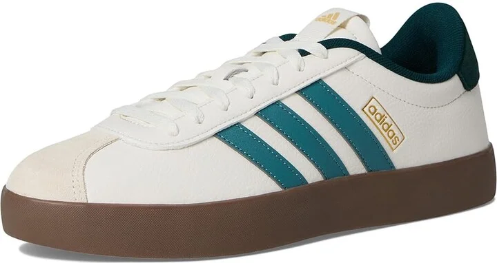 adidas VL Court 3.0 Men's Shoes White/Preloved Teal/Aurora Ivy : 14 D - Medium, Leather - Image 5