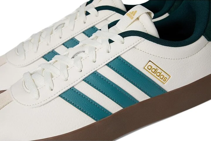 adidas VL Court 3.0 Men's Shoes White/Preloved Teal/Aurora Ivy : 14 D - Medium, Leather - Image 7
