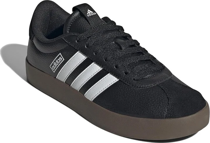 adidas VL Court 3.0 Women's Shoes Black/White/Gum : 5.5 B - Medium, Leather