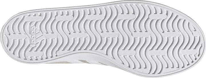 adidas VL Court 3.0 Women's Shoes Grey/White/Silver Metallic : 10.5 B - Medium, Leather - Image 3