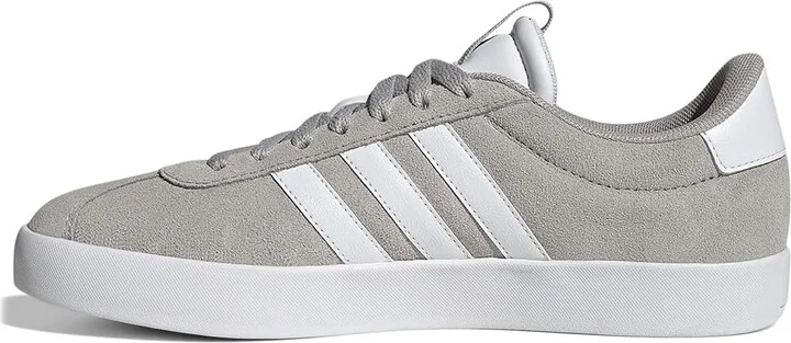 adidas VL Court 3.0 Women's Shoes Grey/White/Silver Metallic : 10.5 B - Medium, Leather - Image 5