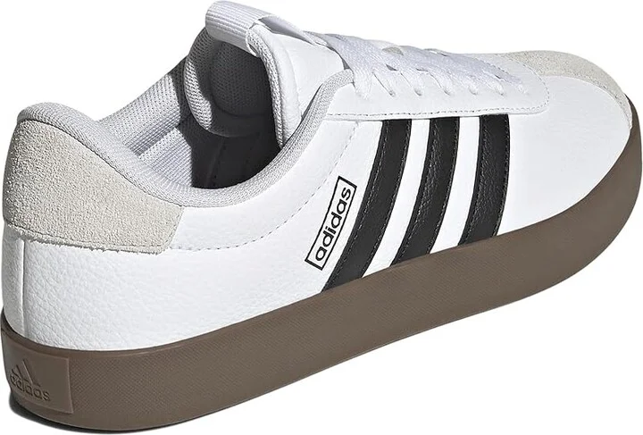 adidas VL Court 3.0 Women's Shoes White/Black/Grey : 9.5 B - Medium, Leather - Image 4