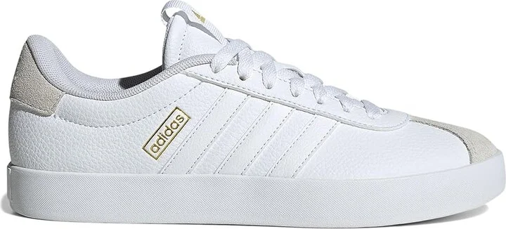 adidas VL Court 3.0 Women's Shoes White/White/Grey : 8 B - Medium, Leather - Image 6