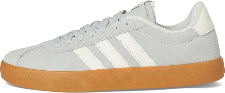 adidas VL Court 3.0 Women's Shoes Wonder Silver/Off-White/Gum : 8 B - Medium, Leather - Image 6