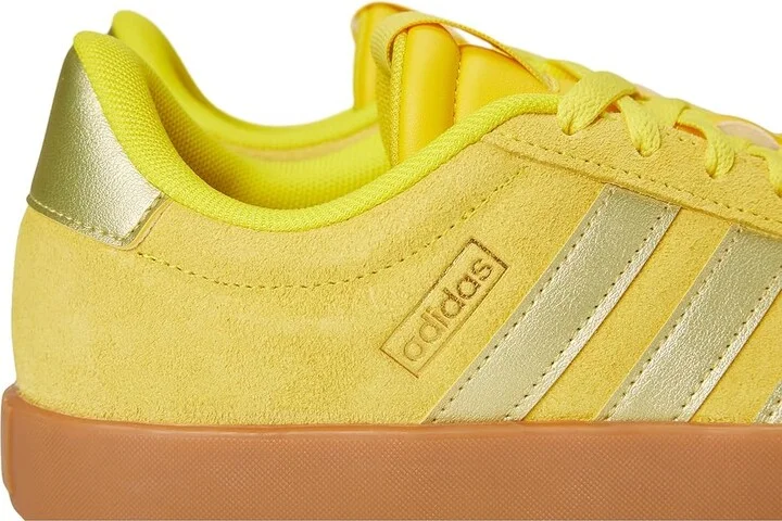 adidas VL Court 3.0 Women's Shoes Yellow/Gold Metallic/Utility Yellow : 6.5 B - Medium, Leather - Image 7