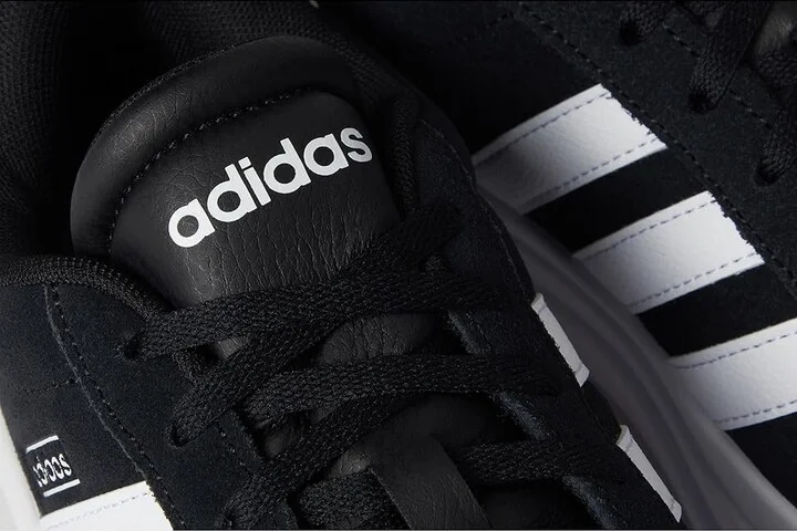 adidas VL Court Bold Women's Tennis Shoes Black/White/White : 6 B - Medium - Image 7