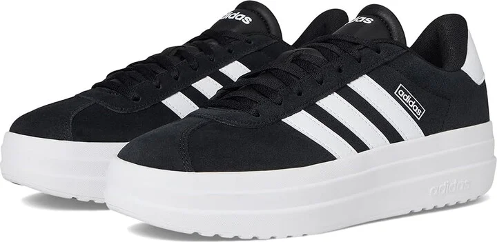 adidas VL Court Bold Women's Tennis Shoes Black/White/White : 6 B - Medium