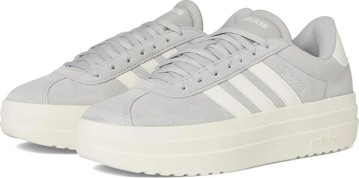 adidas VL Court Bold Women's Tennis Shoes Grey/Off White/White : 8 B - Medium