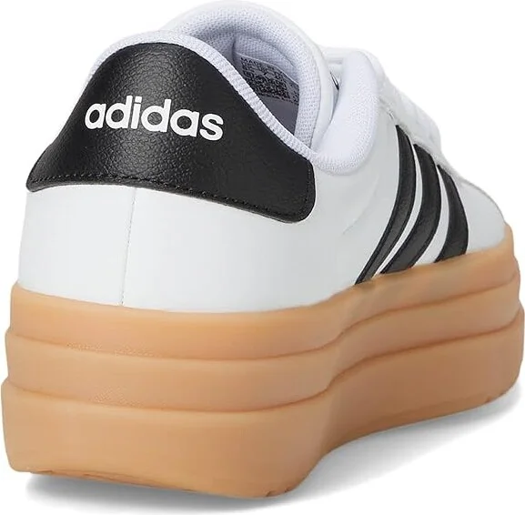 adidas VL Court Women's Shoes White/Black/Wonder Beige : 5 B - Medium, Leather - Image 4