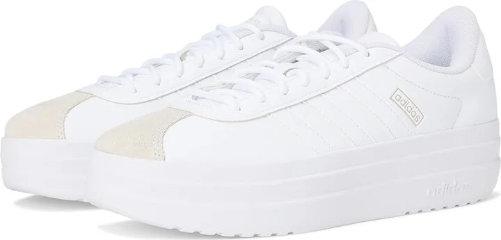 adidas VL Court Women's Shoes White/White/Crystal White : 11 B - Medium, Leather