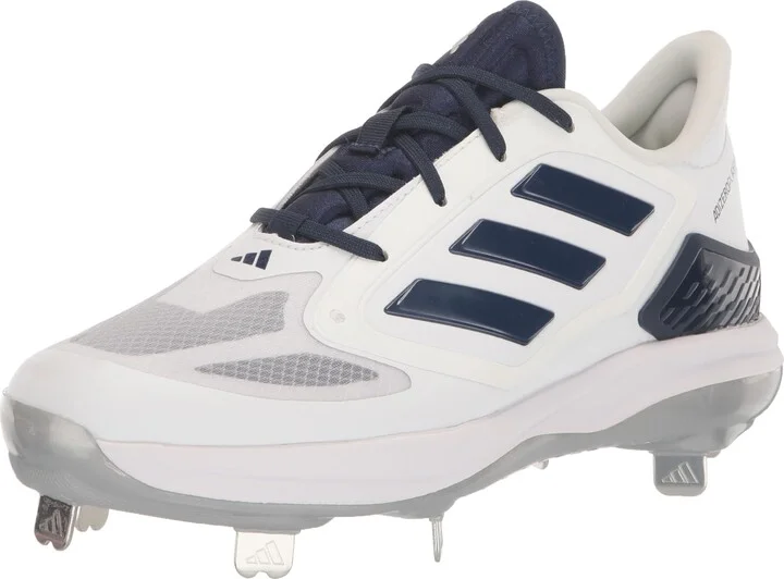 White/Team Navy Blue/Silver Metallic