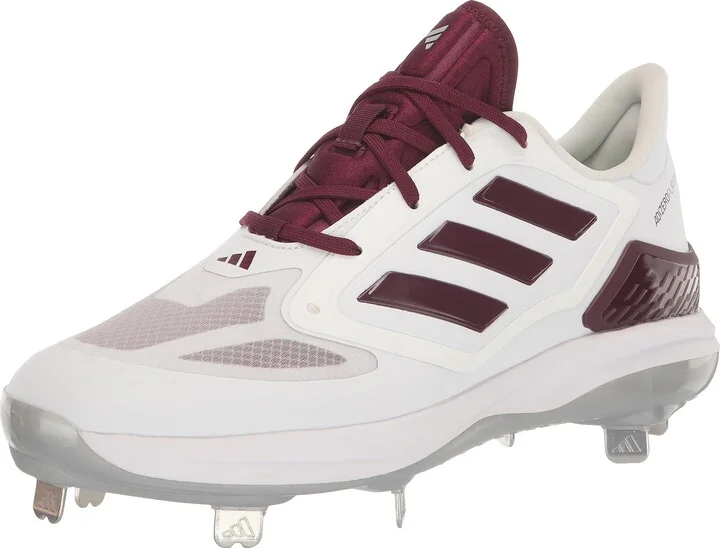 White/Team Maroon/Silver Metallic
