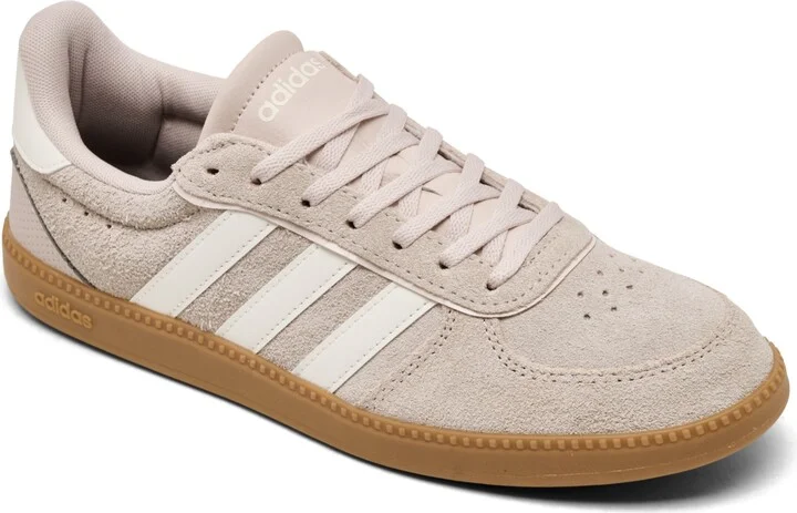 Adidas Women's Breaknet Sleek Casual Sneakers from Finish Line - Putty Mauve, Cloud White