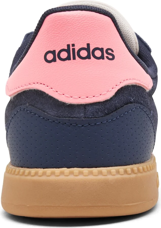 Adidas Women's Breaknet Sleek Suede Casual Sneakers from Finish Line - Navy/Pink - Image 6