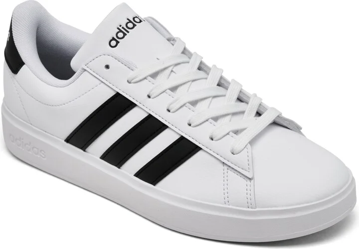 adidas Women's Grand Court Cloudfoam Lifestyle Court Comfort Casual Sneakers from Finish Line - White, Core Black