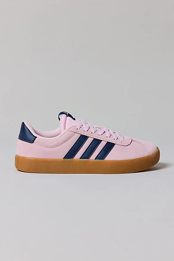 adidas Women's VL Court 3.0 Sneaker in Clear Pink/Legend Ink/Gum - Image 3
