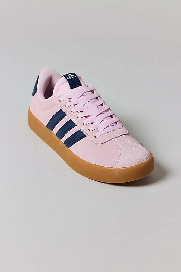 adidas Women's VL Court 3.0 Sneaker in Clear Pink/Legend Ink/Gum - Image 4