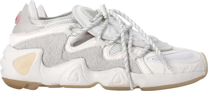 Adidas x 032c FYW S-97 Salvation Sneakers in White Mixed Media
