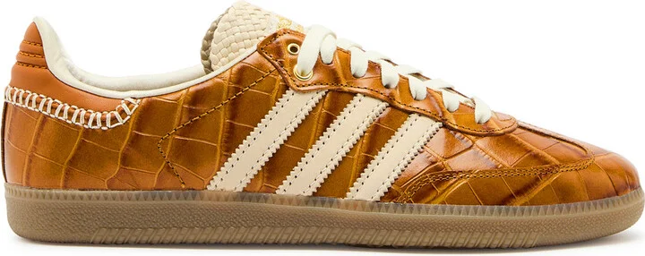 Adidas X Wales Bonner Samba Crocodile-effect Leather Sneakers