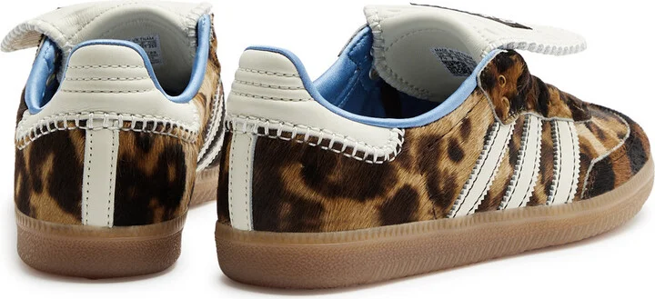 Adidas X Wales Bonner Samba Panelled Calf Hair Sneakers - Image 3