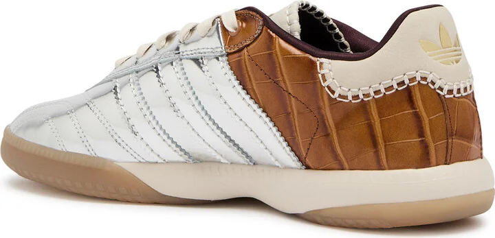 Adidas X Wales Bonner Samba Panelled Metallic Leather Sneakers - Image 2