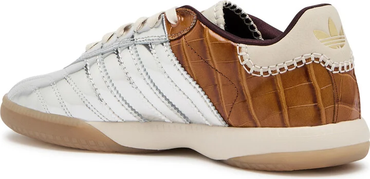 Adidas X Wales Bonner Samba Panelled Metallic Leather Sneakers - Image 2
