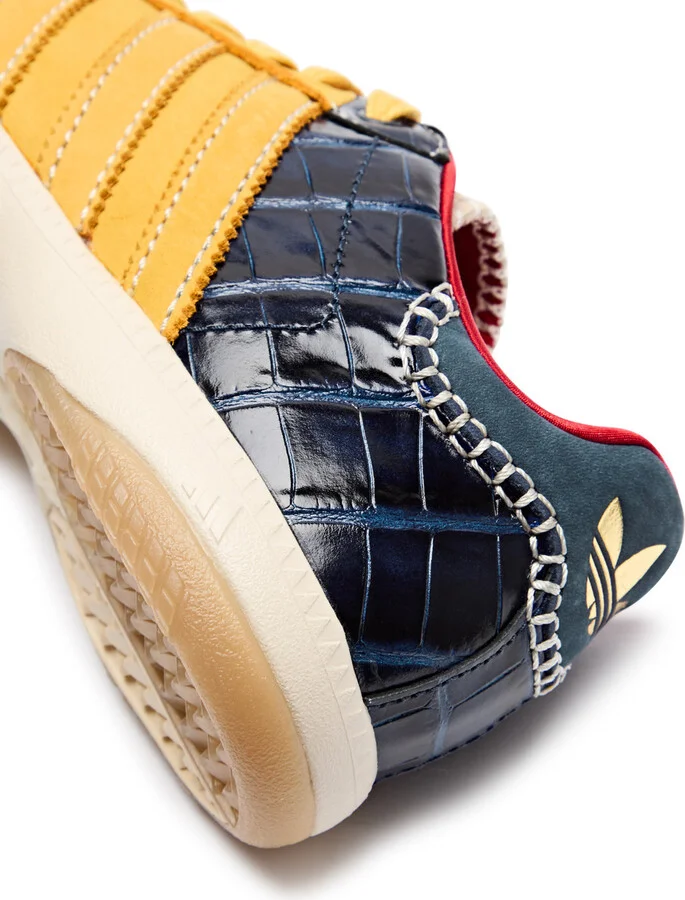 Adidas X Wales Bonner Samba Panelled Suede Sneakers - Image 4