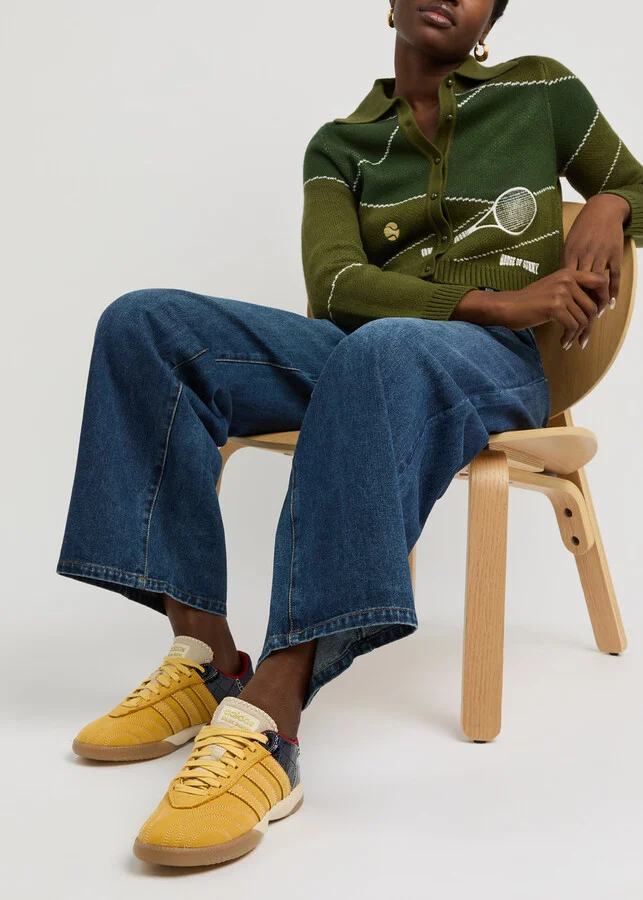 Adidas X Wales Bonner Samba Panelled Suede Sneakers - Image 5