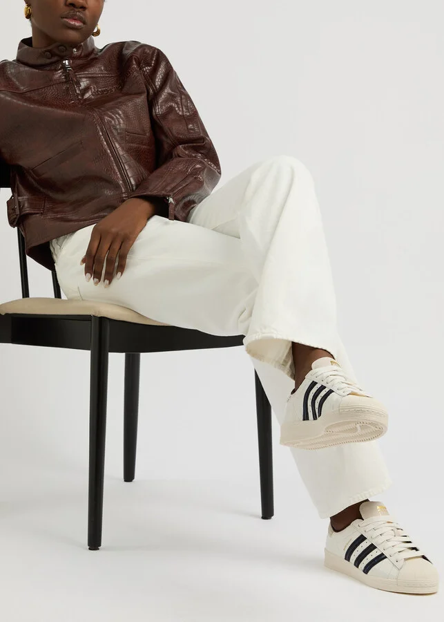 Adidas X Wales Bonner Superstar Crocodile-effect Leather Sneakers - Image 5