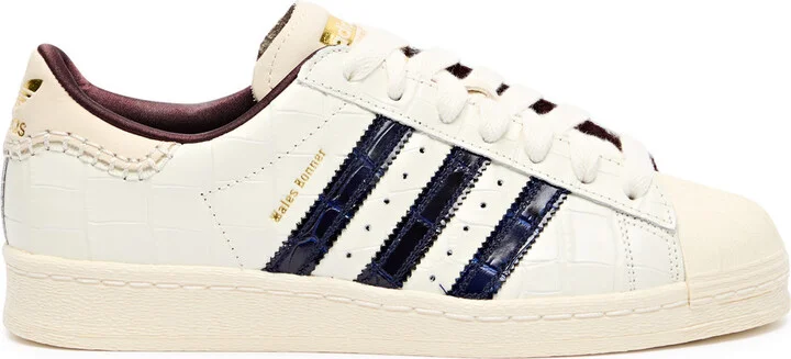 Adidas X Wales Bonner Superstar Crocodile-effect Leather Sneakers