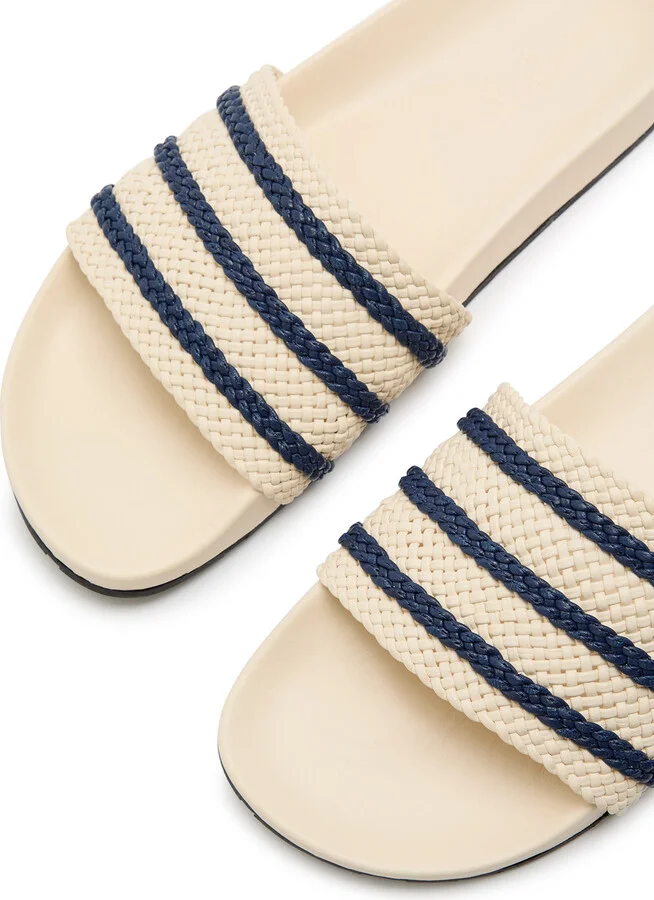 Adidas X Wales Bonner X Wales Bonner Adilette Leather Sliders - Image 3