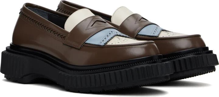 Adieu Brown & Off-White Type 203 Loafers - Image 4