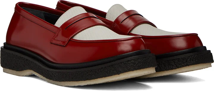 Adieu Red & White Type 5 Loafers - Image 4