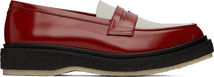 Adieu Red & White Type 5 Loafers