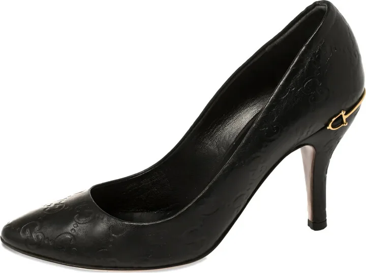 Adina leather point-toe pumps
