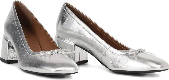 Adison bow-detail block-heel pumps - Image 2