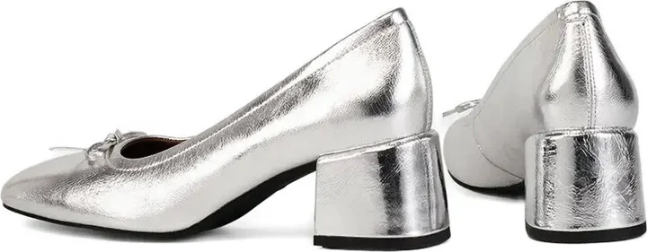 Adison bow-detail block-heel pumps - Image 3