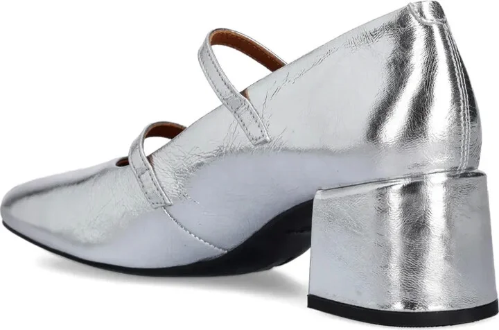 Adison double-buckle metallic leather pumps - Image 3