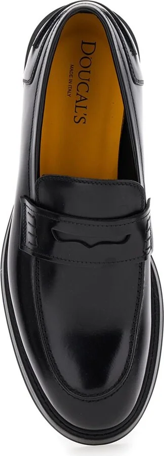'Adler' Black Slip-On Loafers In Smooth Leather Man - Image 4