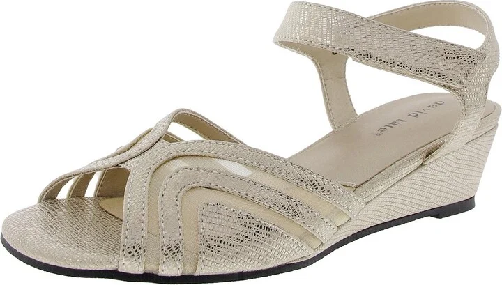 Admire Mens Peep Toe Dressy Wedge Sandals