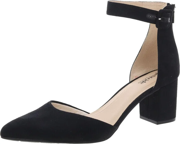 Admire Womens Buckle Faux Suede Ankle Strap