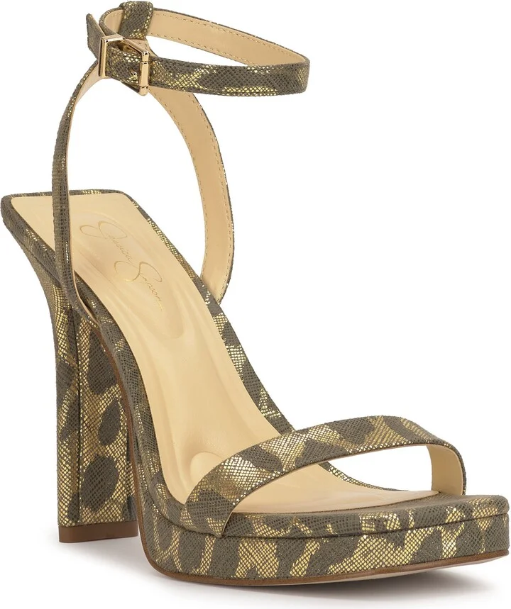 Golden Metallic Leopard Print