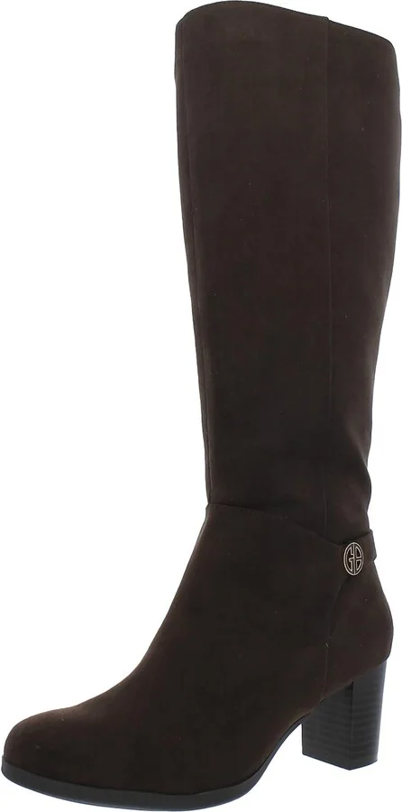 Adonnys Womens Faux Suede Knee-High Boots