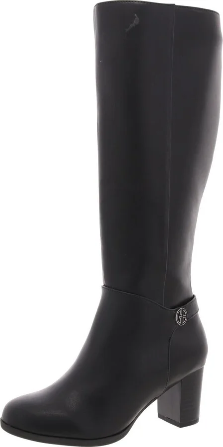 Adonnys Womens Zipper Manmade Knee-High Boots