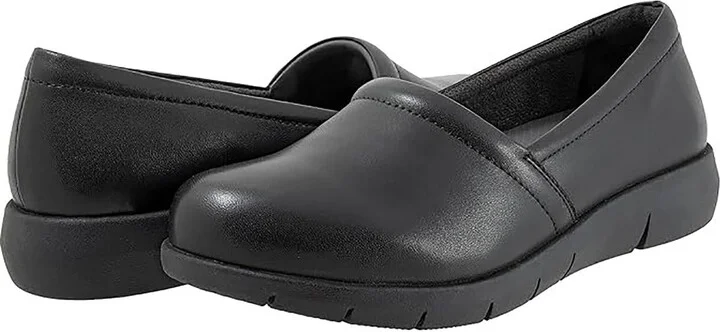 Adora Womens Arch Support Leather Slip-On Sneakers