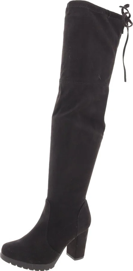 Adora Womens Zip Up Pull On Over-The-Knee Boots