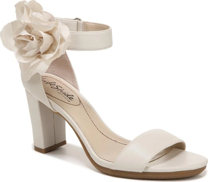 Adore Me Womens Faux Leather Decorative Flower Ankle Strap